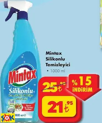 MİNTAX SİLİKONLU TEMİZLEYİCİ MİNTAX SİLİKONLU TEMİZLEYİCİ